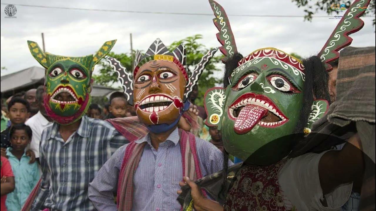 Gambhira Dance Masks and Illustrations